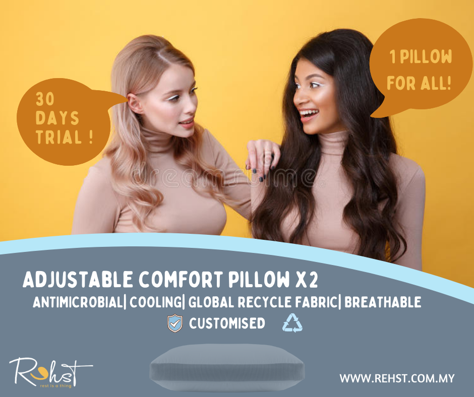 Rehst Adjustable Comfort Pillow x 2