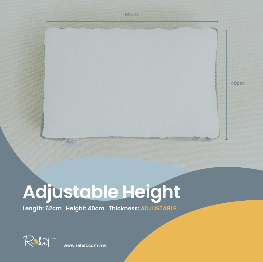 Rehst Adjustable Comfort Pillow x 2