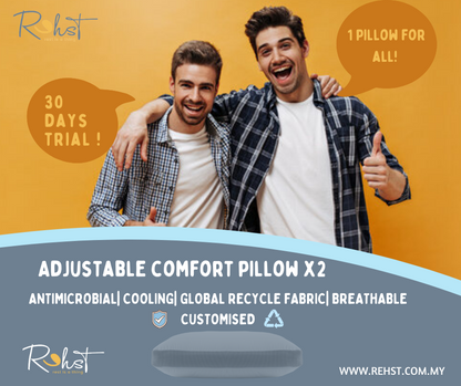 Rehst Adjustable Comfort Pillow  x 2